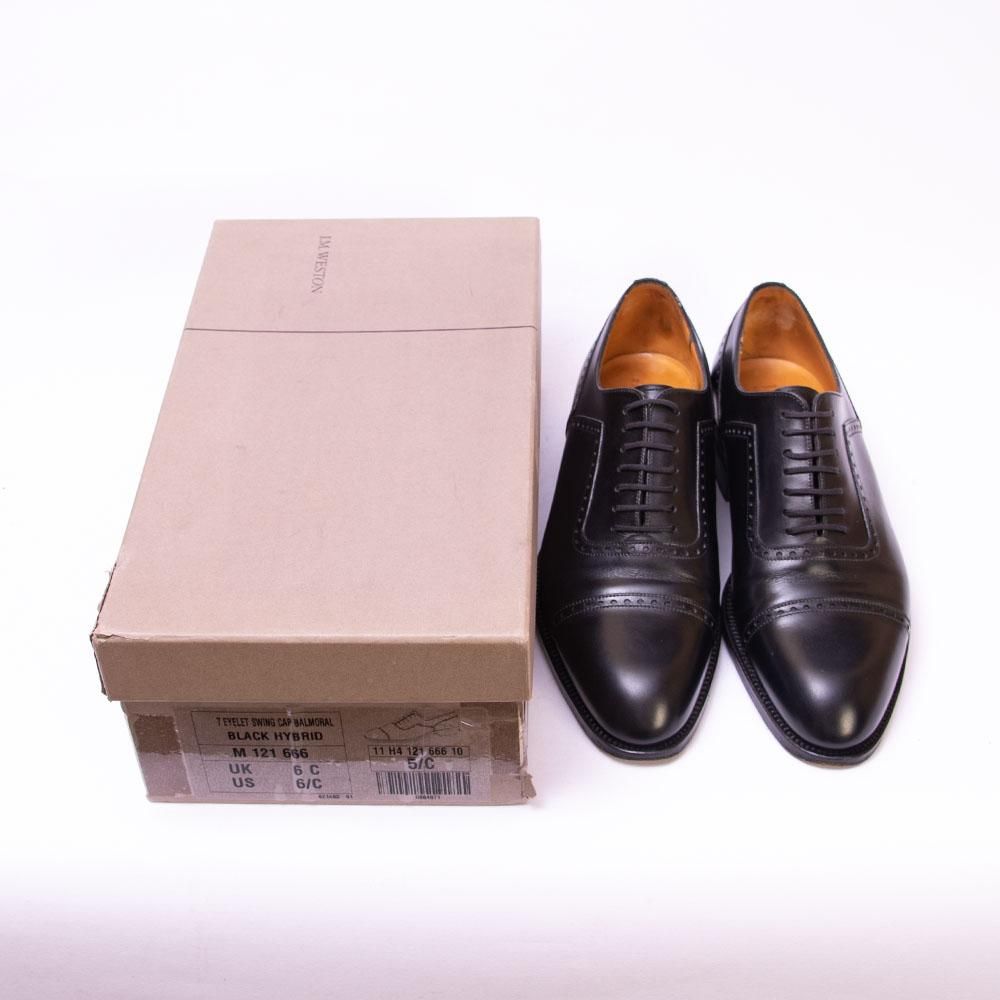 ジェイエムウエストン 666 クォータブローグ 7アイレット ブラック