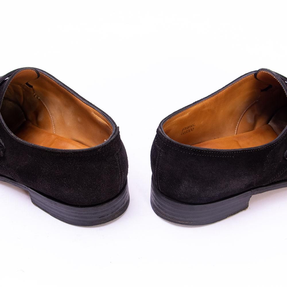 ジョンロブ ASHILL(アシール)シングルモンク ブラック スエード サイズ