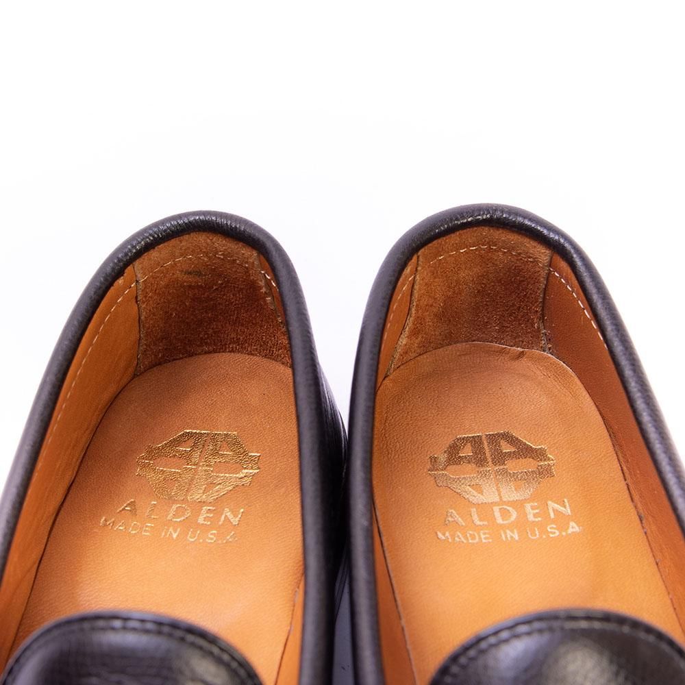 オールデン 6737 コインローファー ブラック アルパインカーフ 旧ロゴ