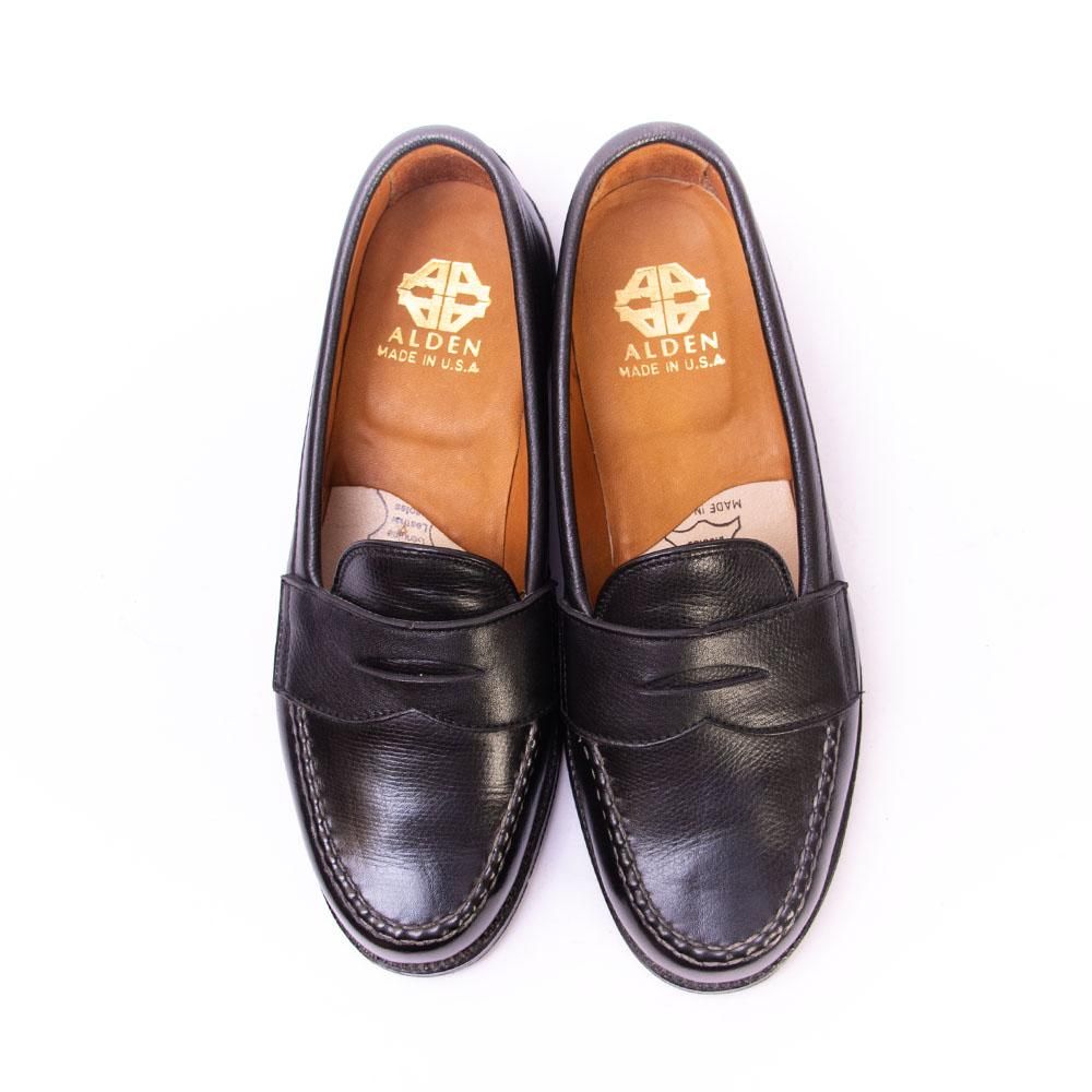 オールデン 6737 コインローファー ブラック アルパインカーフ 旧ロゴ