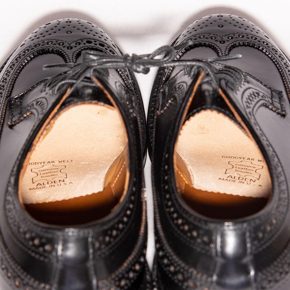 オールデン 9751 ロングウィングチップ コードバン ブラック サイズ8D