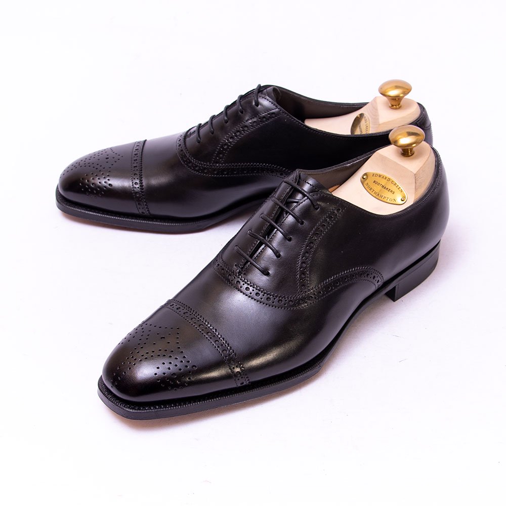 エドワードグリーン ASQUITH (アスキス)セミブローグ ブラック 推定パターンオーダー品 サイズ8E - 中古革靴販売|革靴の通販ラス