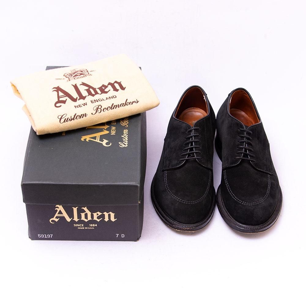 オールデン 59197 Uチップ ブラック スエード モディファイドラスト