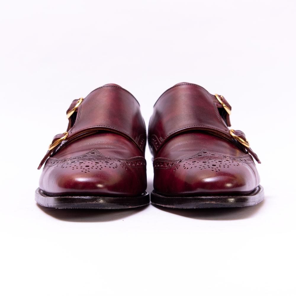 スコッチグレイン 977 モデナ ダブルモンク ウィングチップ ボルドー