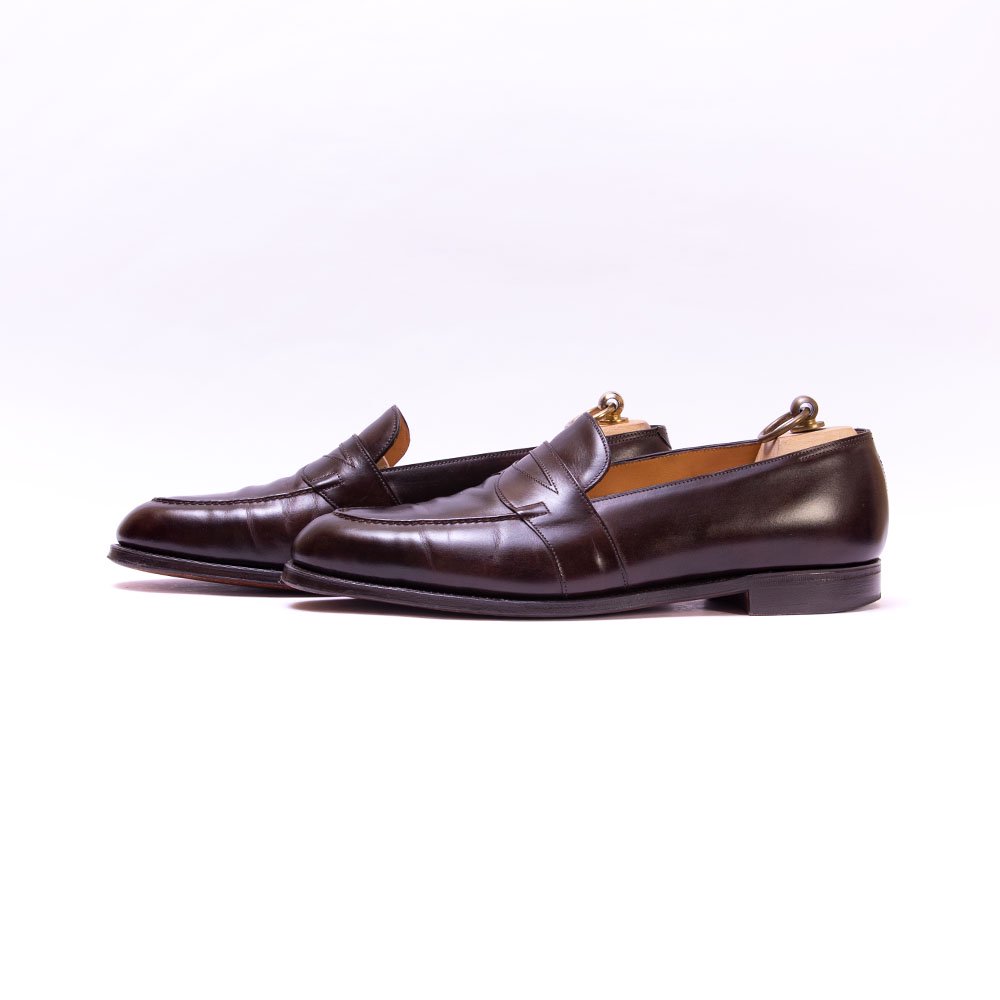 美品 ジョンロブ JOHN LOBB ローファー FENCOTE フェンコート カーフレザー 革靴 メンズ イングランド製 8(26.5cm相当) ブラウン