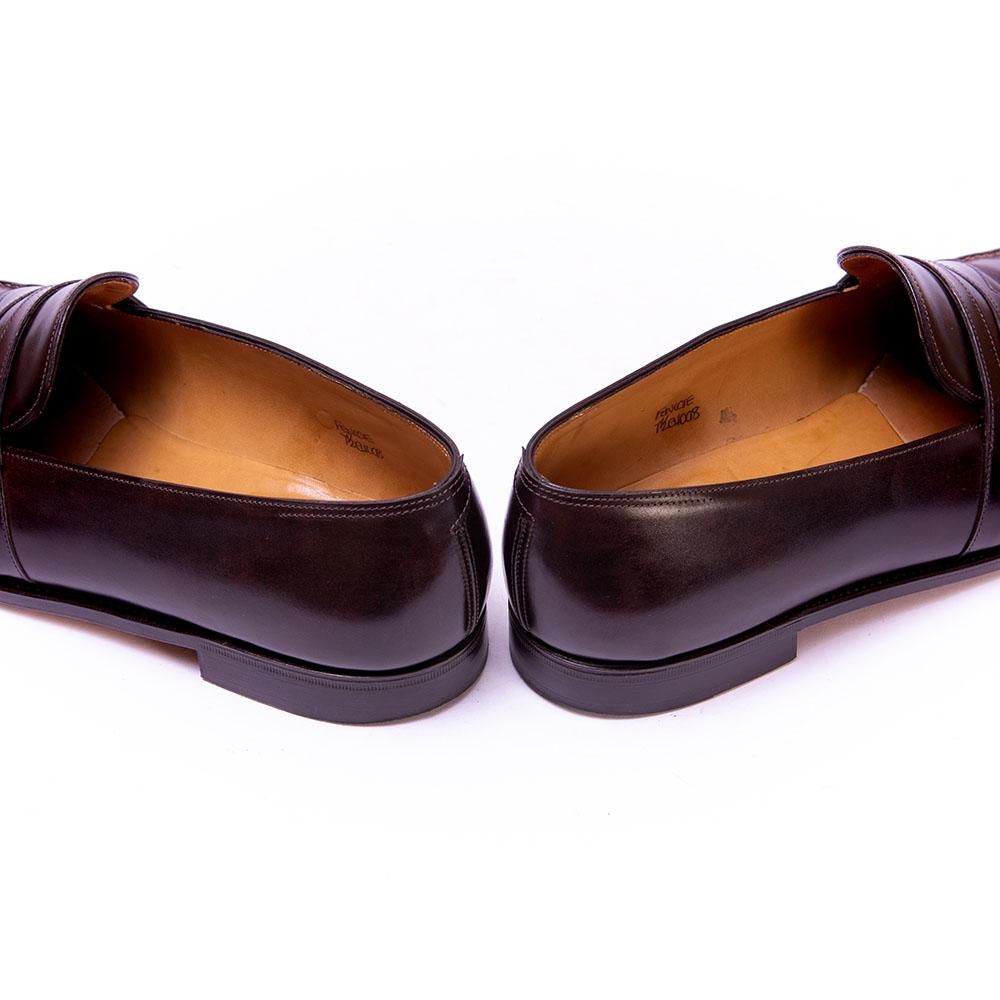 美品 ジョンロブ JOHN LOBB ローファー FENCOTE フェンコート カーフレザー 革靴 メンズ イングランド製 8(26.5cm相当) ブラウン