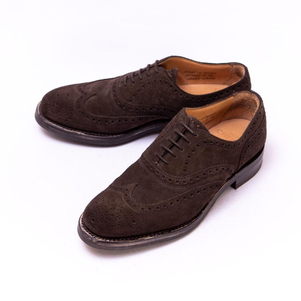 JOSEPH CHEANEY ダークブラウン スエードフルブローグ6 JOSEPH CHEANEY ダークブラウン スエードフルブローグ6