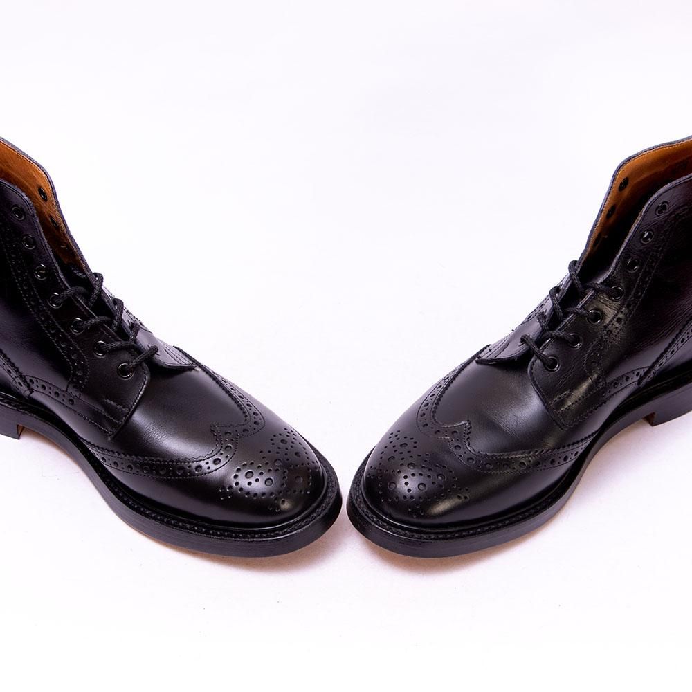 トリッカーズ M2508 カントリーブーツ ウィングチップ ブラック