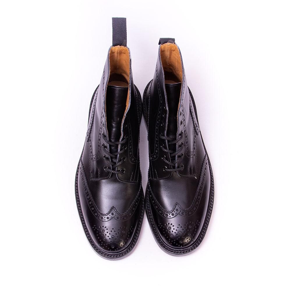 トリッカーズ M2508 カントリーブーツ ウィングチップ ブラック