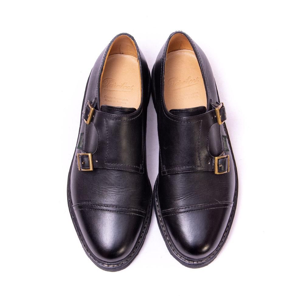 パラブーツ Paraboot ウィリアム ダブルモンク 革靴 サイズ6 ブラック Paraboot パラブーツ PARABOOT 981412 ビジネスシューズ