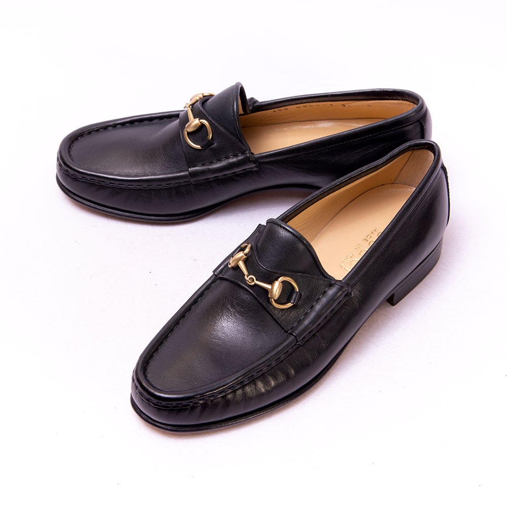 グッチ ビットローファー レディース ブラック サイズ36.5C - 中古革靴