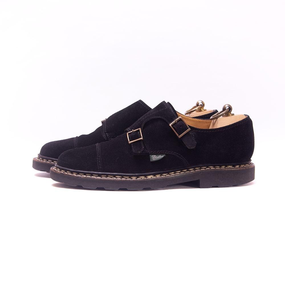 Paraboot William　ブラック　ダブルモンク　サイズ6　状態良し パラブーツ WILLIAM(ウィリアム) ダブルモンク ブラックスエード