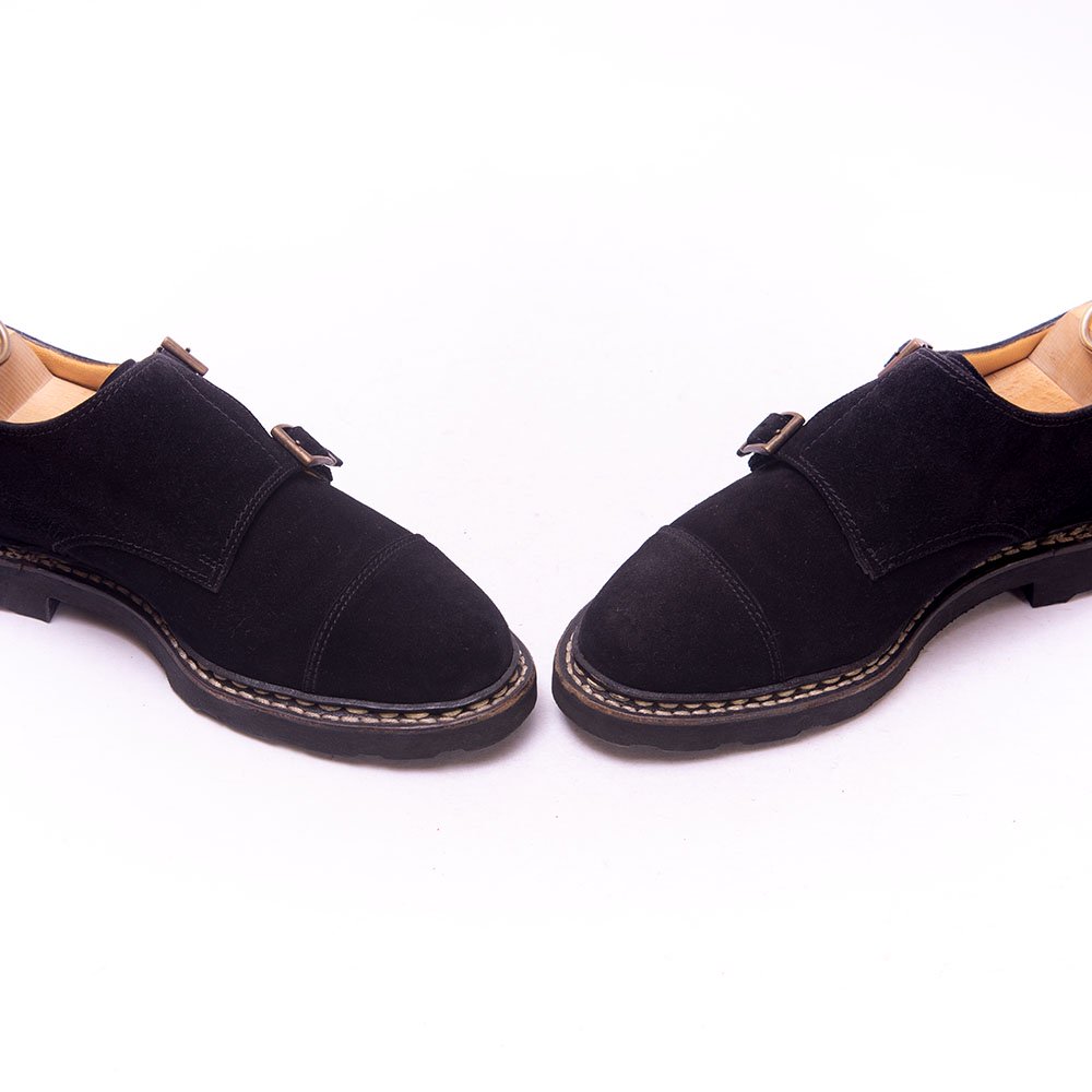 パラブーツ WILLIAM(ウィリアム) ダブルモンク ブラックスエード サイズ6 【楽天市場激安】 Paraboots サイズ6 William ドレス/ビジネス