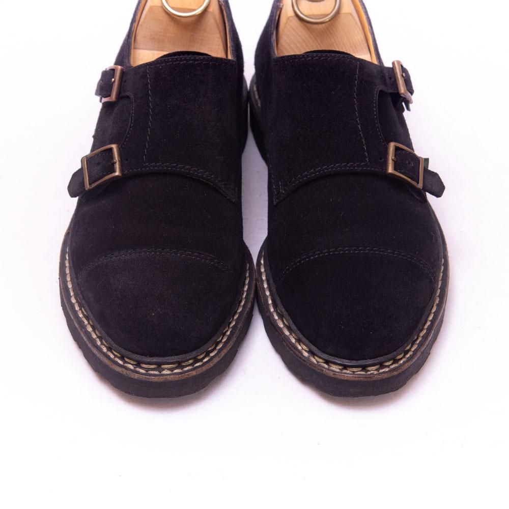 Paraboot William　ブラック　ダブルモンク　サイズ6　状態良し パラブーツ WILLIAM(ウィリアム) ダブルモンク ブラックスエード