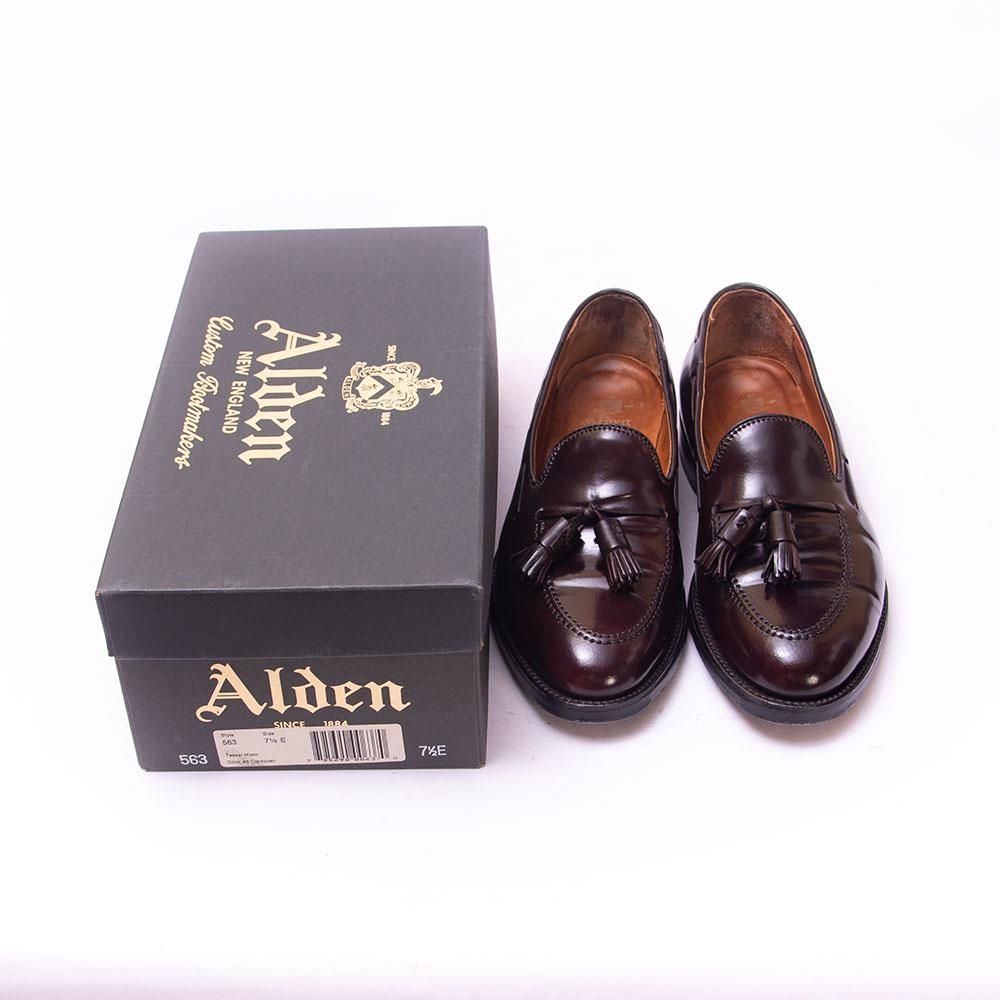 ALDEN オールデン コードバン タッセル　バーガンディ　7 オールデン 563 タッセルローファー コードバン バーガンディ