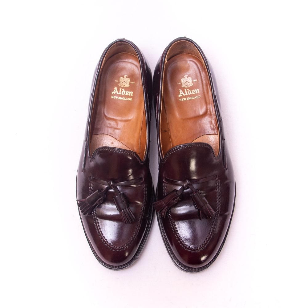 オールデン 563 タッセルローファー コードバン バーガンディ サイズ