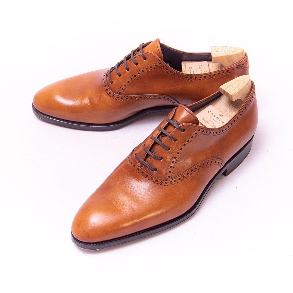 カルミナ 10069 プレーントゥ ライトブラウン ブローグ サイズ5 - 中古革靴販売|革靴の通販ラスタイルシューズショップ