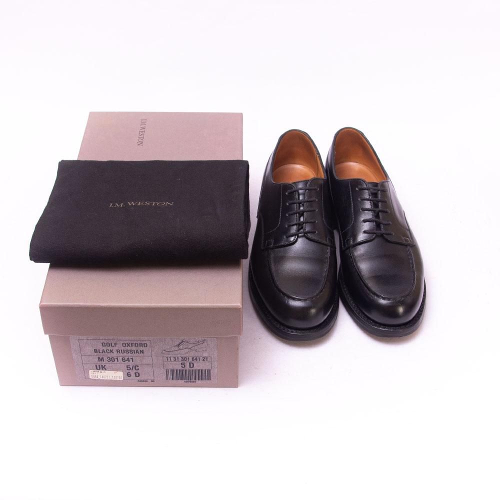 j.m.weston ゴルフ ブラック 5/c 5.5 ロシアンカーフ J.M.WESTON 641