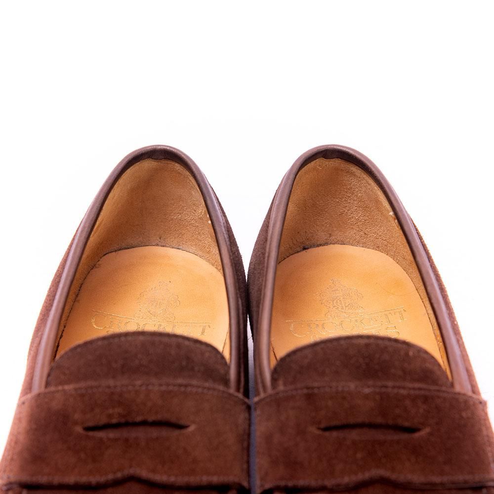 CrockettJones/ローファー/BOSTON/ブラウンスエード　UK7 クロケット＆ジョーンズ BOSTON(ボストン)コインローファー