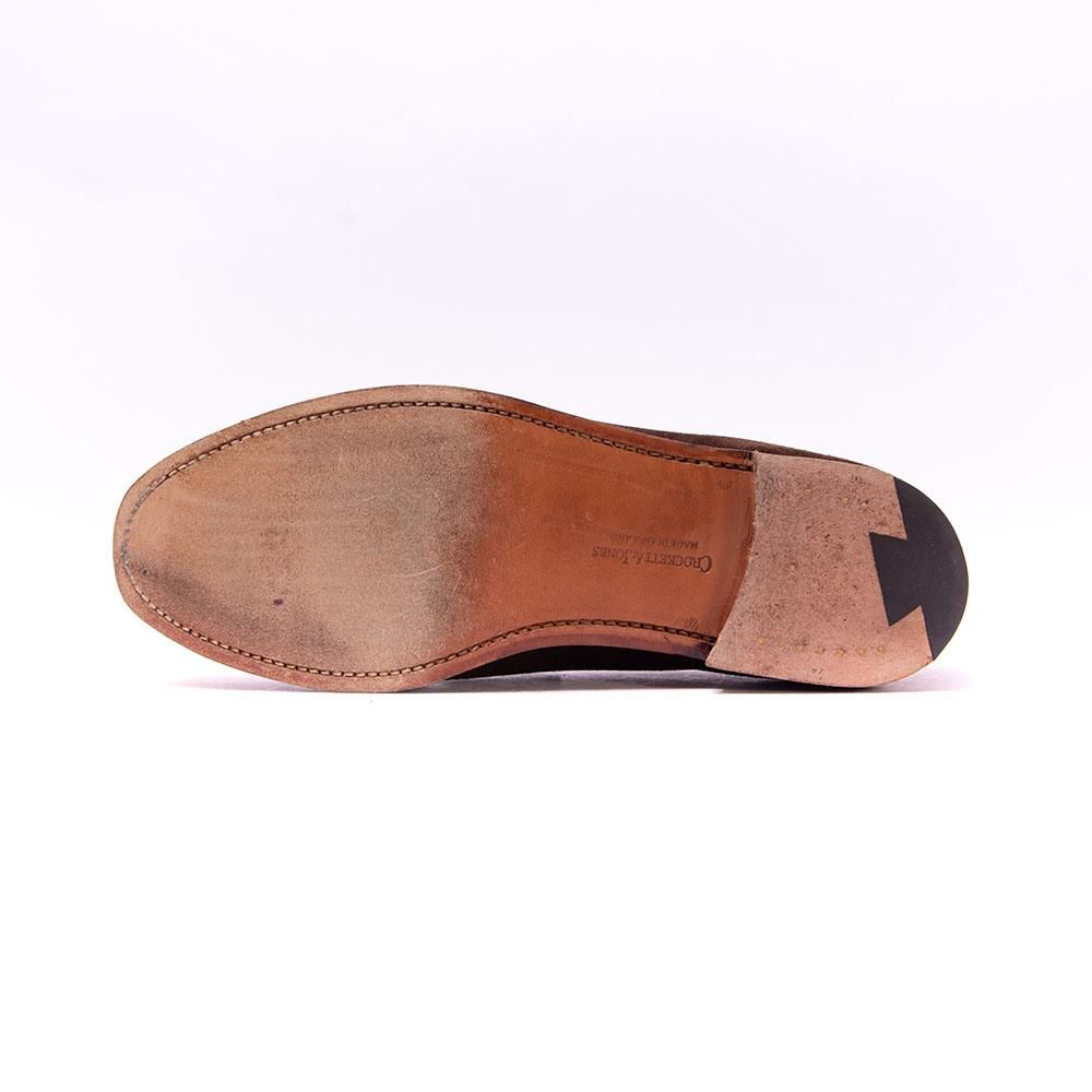 CrockettJones/ローファー/BOSTON/ブラウンスエード　UK7 クロケット＆ジョーンズ BOSTON(ボストン)コインローファー