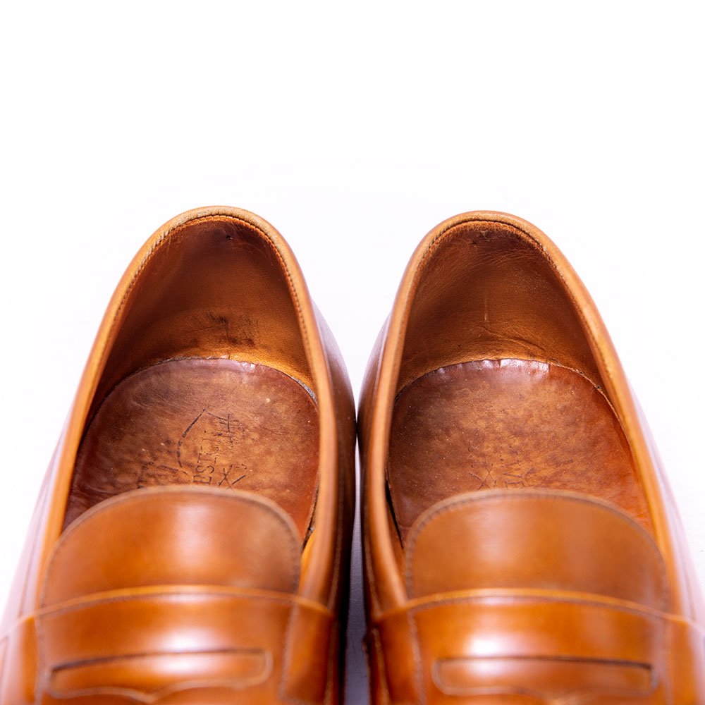 ジェイエムウエストン 180 シグニチャーローファー タン 80～90年代 旧ロゴ 状態考慮 サイズ7C -  中古革靴販売|革靴の通販ラスタイルシューズショップ
