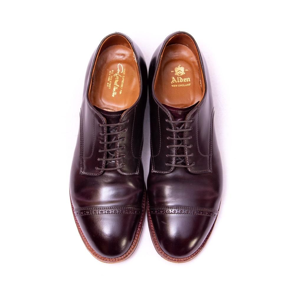 オールデン D9521パンチドキャップトゥ コードバン バーガンディ
