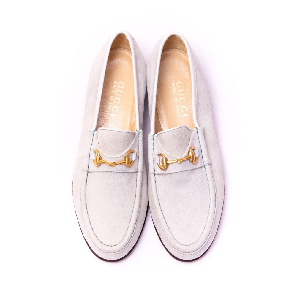 グッチ　GUCCI ホースビット　レザー　ローファー　6B ホワイト グッチ ホースビット ローファー レザー アイボリー メンズ 6