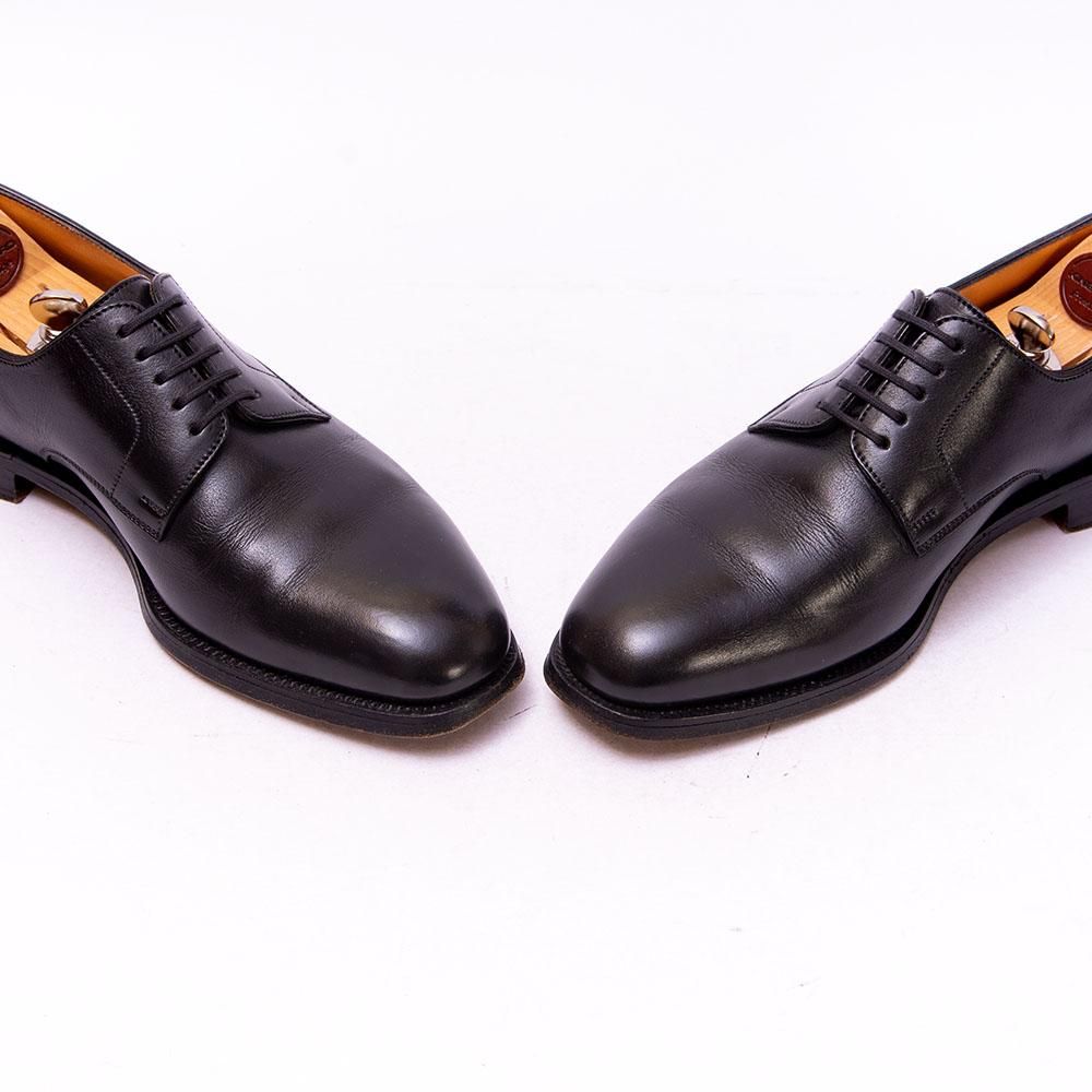 ジェイエムウエストン 556 プレーントゥ ブラック ロシアンカーフ