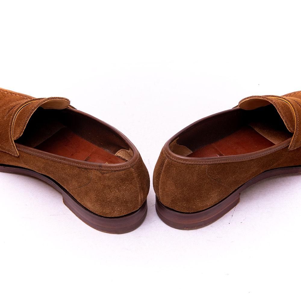 クロケット&ジョーンズ ビームスエフ　スウェードローファー 6 1/2 濃紺 クロケット&ジョーンズ ビームスエフ スウェードローファー 6 1