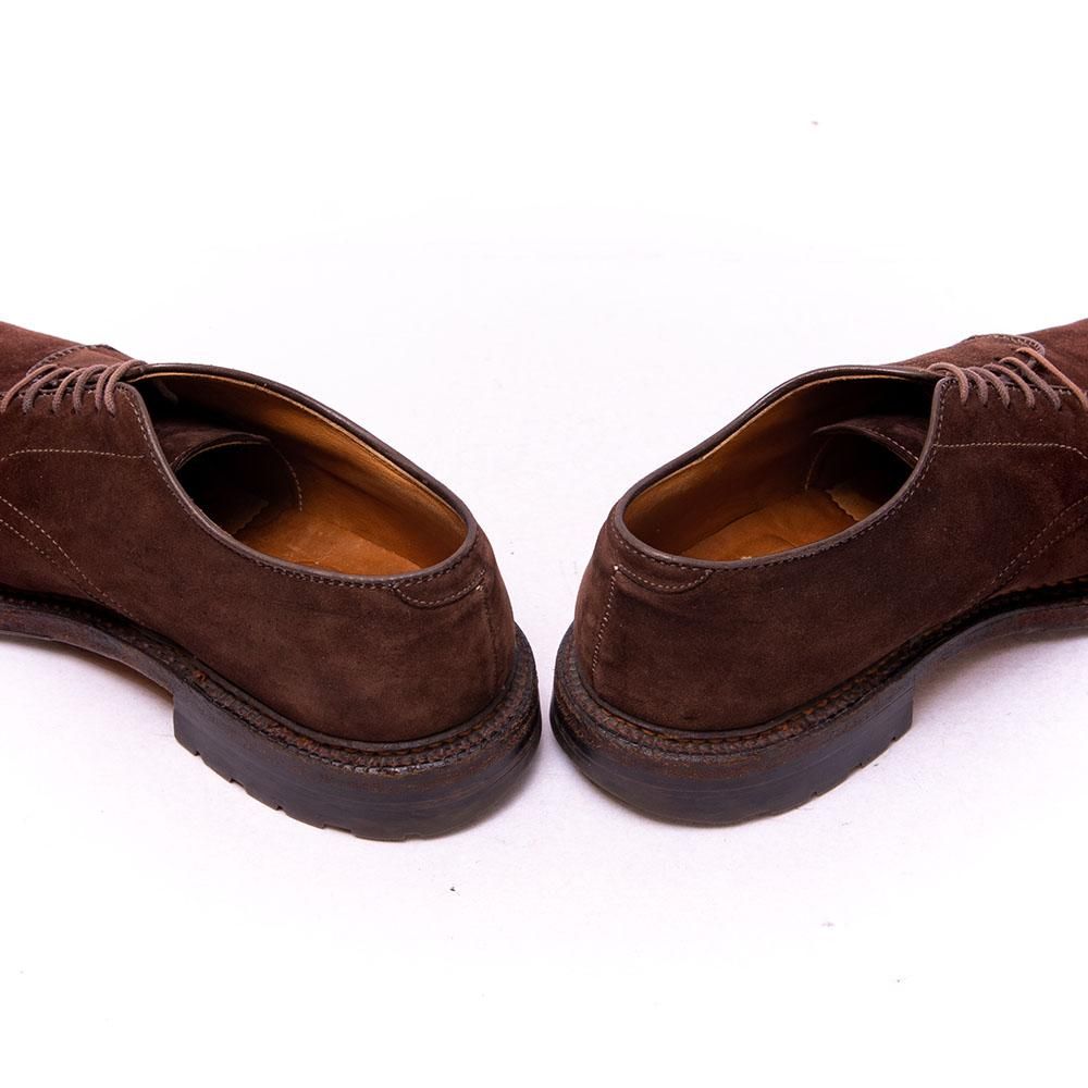 オールデン 4382CY プレーントゥ ダークブラウン スエード ハーフ