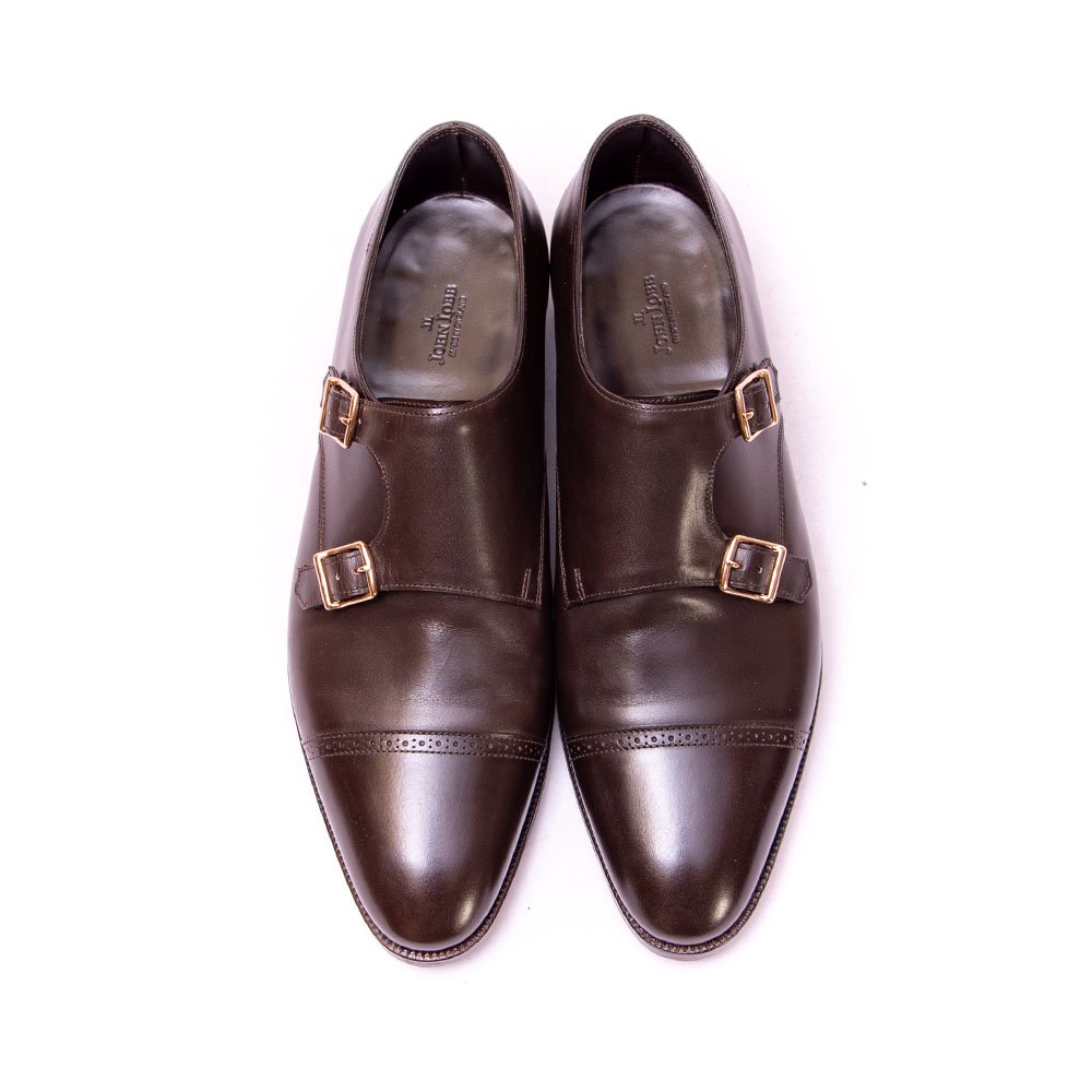 ジョンロブ PHILIPⅡ(フィリップ2)ダブルバックル ダブルモンク ダークブラウン プレステージ サイズ8.5E  中古革靴販売|革靴の通販ラスタイルシューズショップ