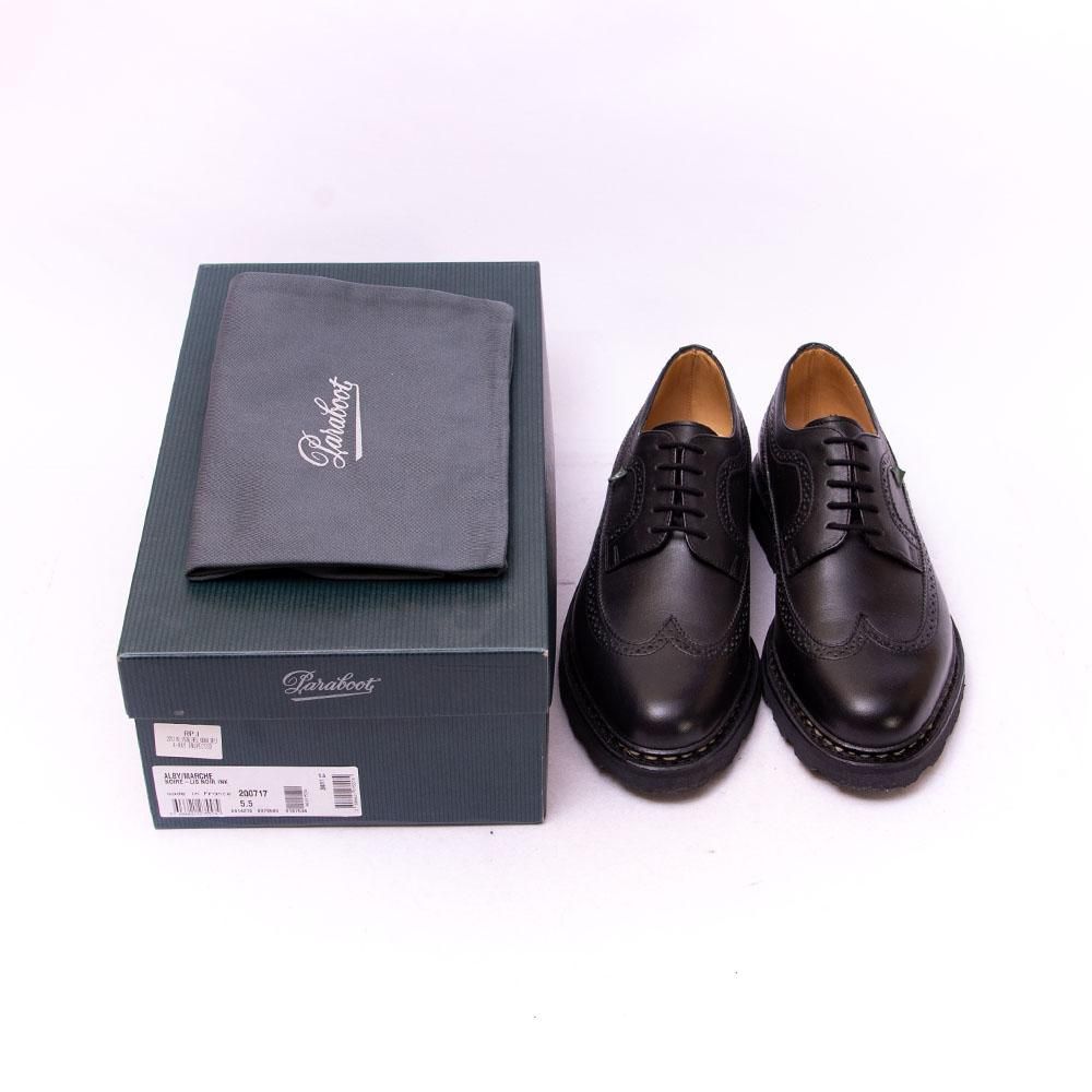 パラブーツ ALBY(アルビー)ロングウイング ブラック リスレザー サイズ