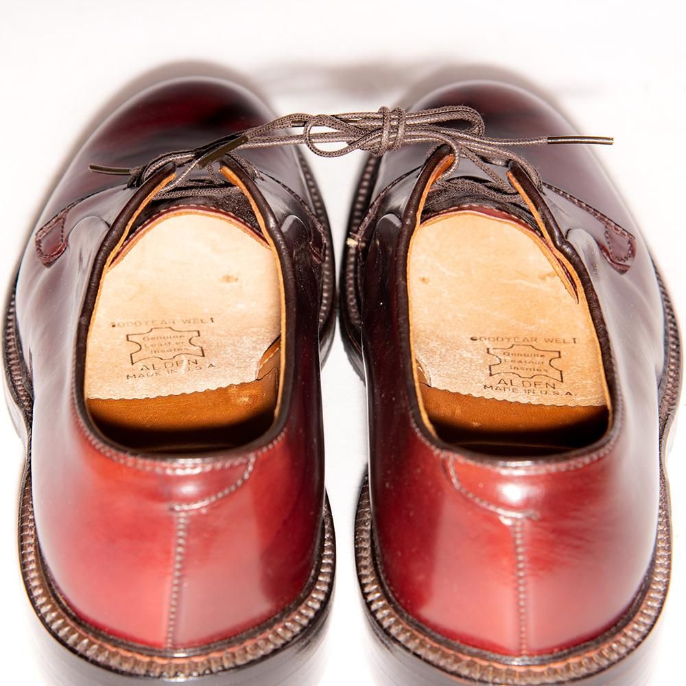 Alden オールデン コードバン 990 バーガンディ size 6 美品 オールデン 990Y プレーントゥ コードバン バーガンディ サイズ6E