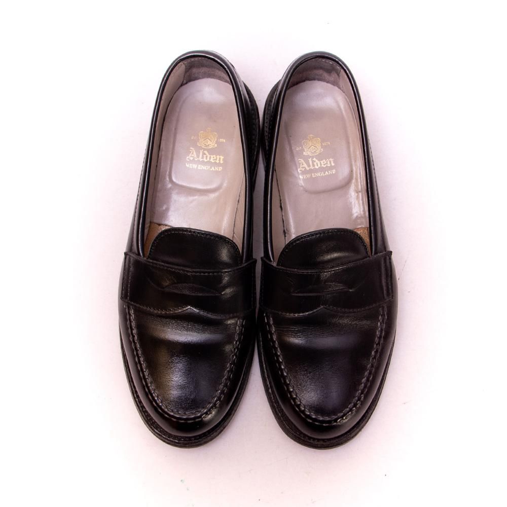 オールデン 981 コインローファー ブラック サイズ7.5E - 中古