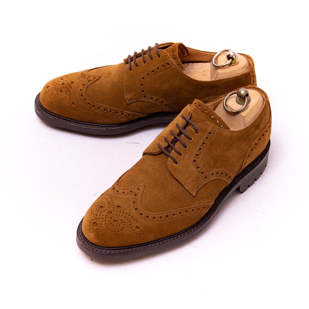 ジョセフ チーニー POD1249 ウイングチップ フルブローグ ライトブラウン スエード サイズ6F - 中古革靴販売|革靴の通販ラスタイルシューズショップ