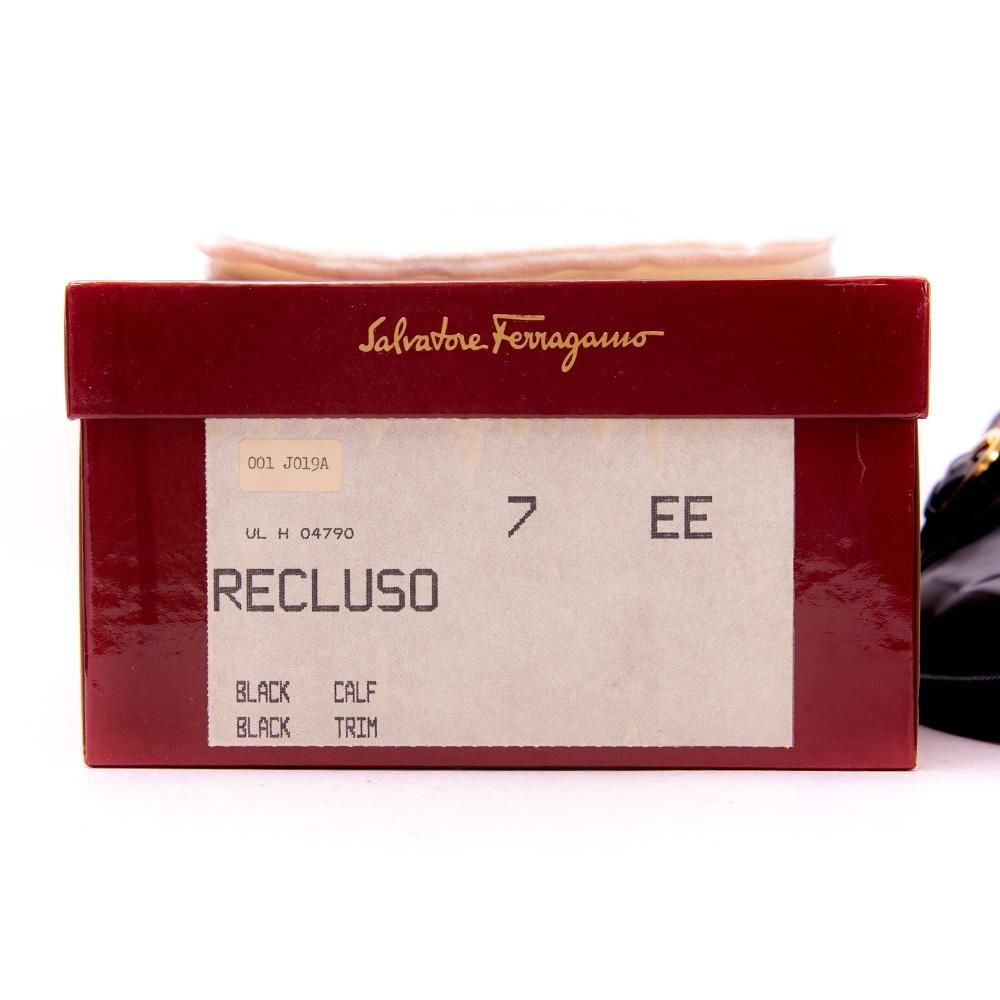 サルヴァトーレフェラガモ シングルモンク ブラック サイズ7EE