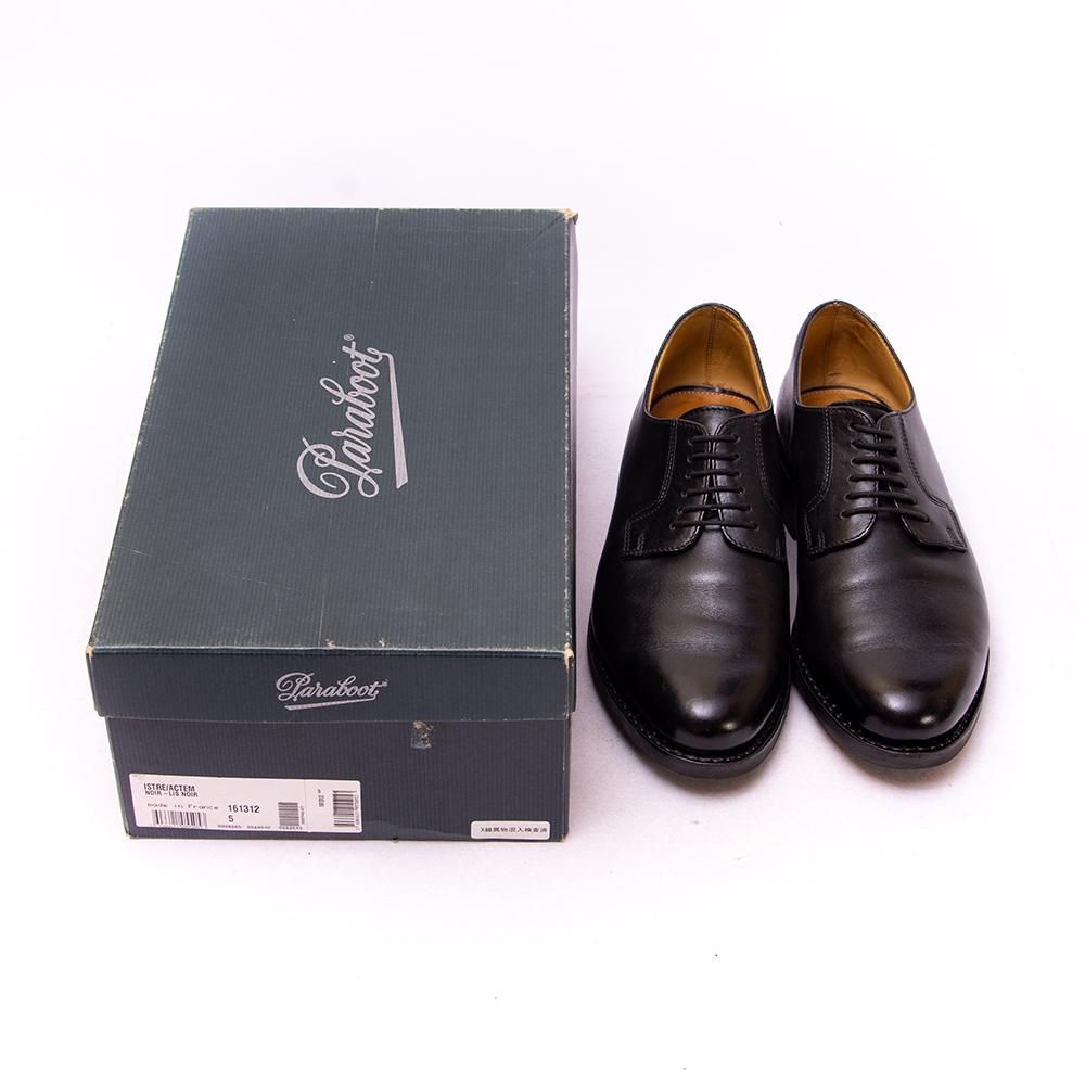 パラブーツ ISTRES(イストル)プレーントゥ ブラック リスレザー サイズ