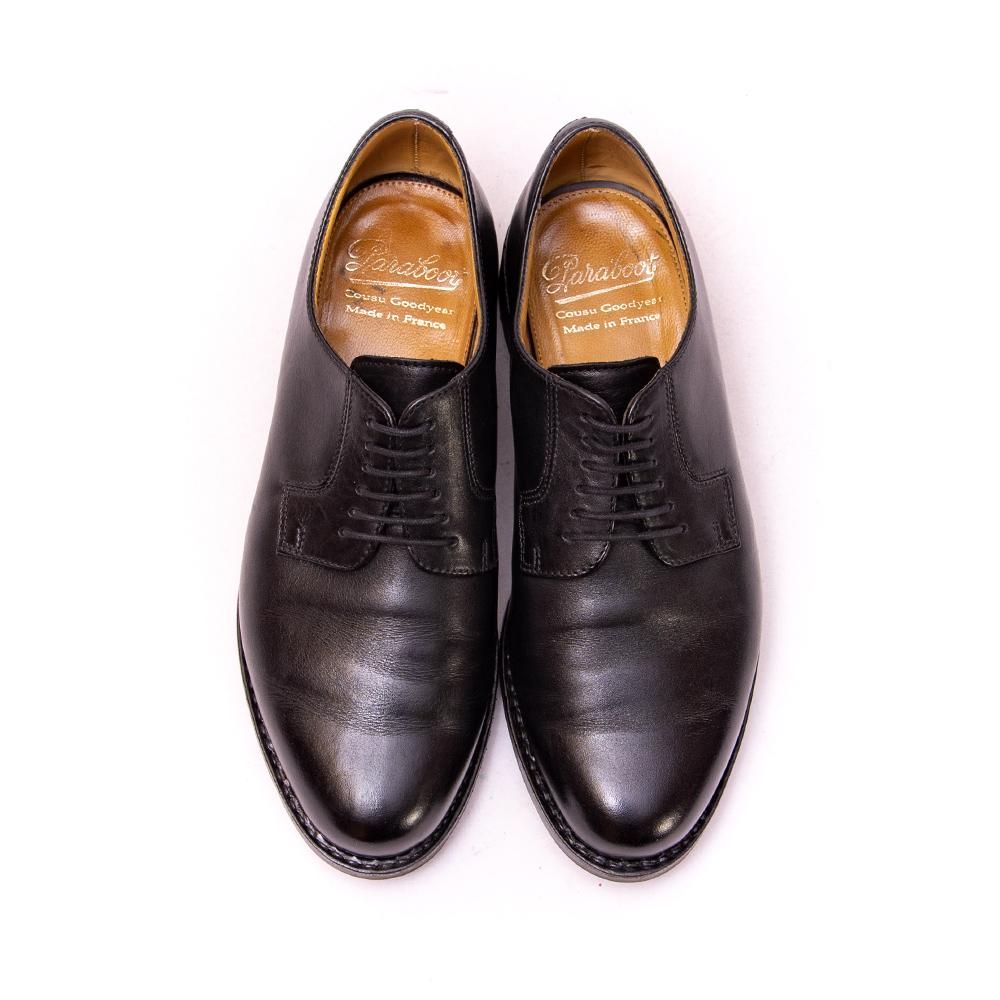 パラブーツ ISTRES(イストル)プレーントゥ ブラック リスレザー サイズ