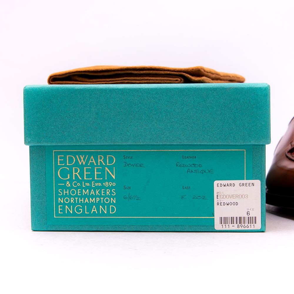 EDWARD GREEN DOVER ドーバー スキンステッチ オールソール済 EDWARD GREEN 未使用 エドワードグリーン UK6.5E Uチップ DOVER