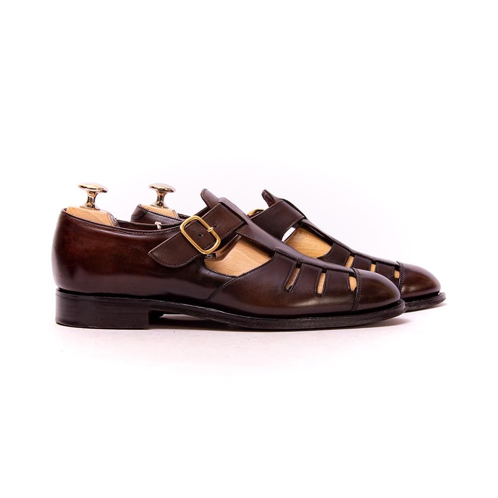 ジョセフチーニー アンド サンズ　グルカサンダル　ペンザンス2 付属品　箱あり PENZANCE 2 グルカサンダル PONY SUEDE BROWN CHEANEY ジョセフ