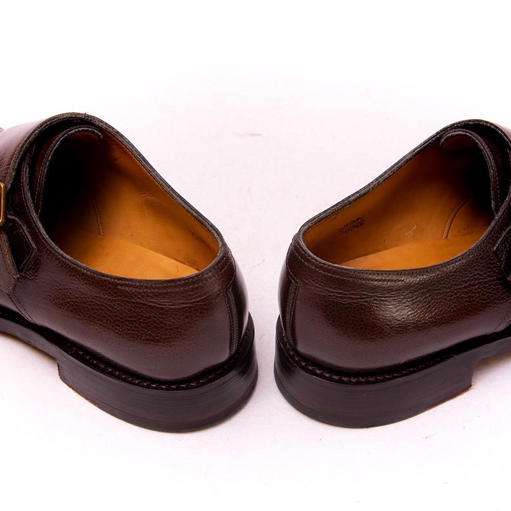 JOHN LOBB MORVAL バッファローレザー　ダブルモンク　革靴　7.5 JOHN LOBB MORVAL バッファローレザーダブルモンク革靴7.5