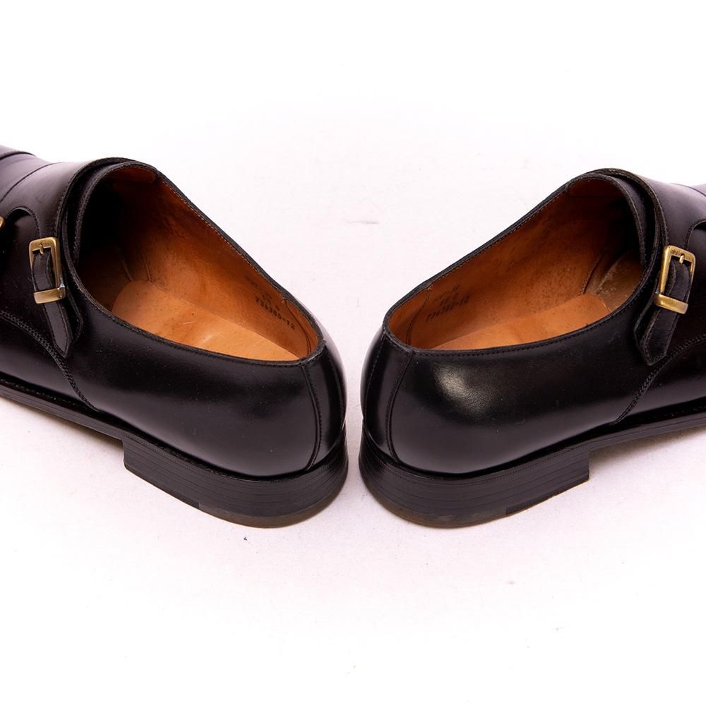 J.M. WESTON ダブルモンクストラップ 美品　ブラック　ブティック購入 ダブルモンクストラップ ブラックボックスカーフ