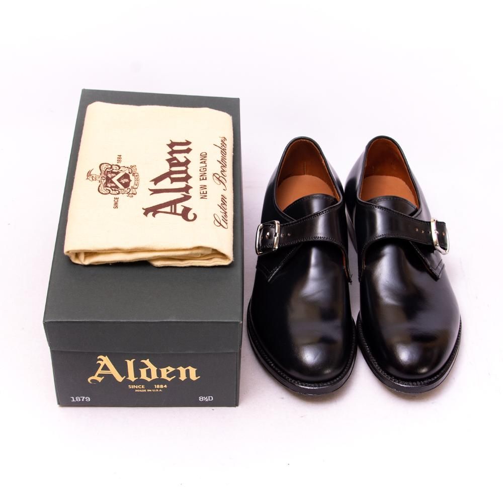 ALDEN オールデン 1879 ブラックコードバン US10.5D オールデン 1879 シングルモンク コードバン ブラック サイズ8.5D