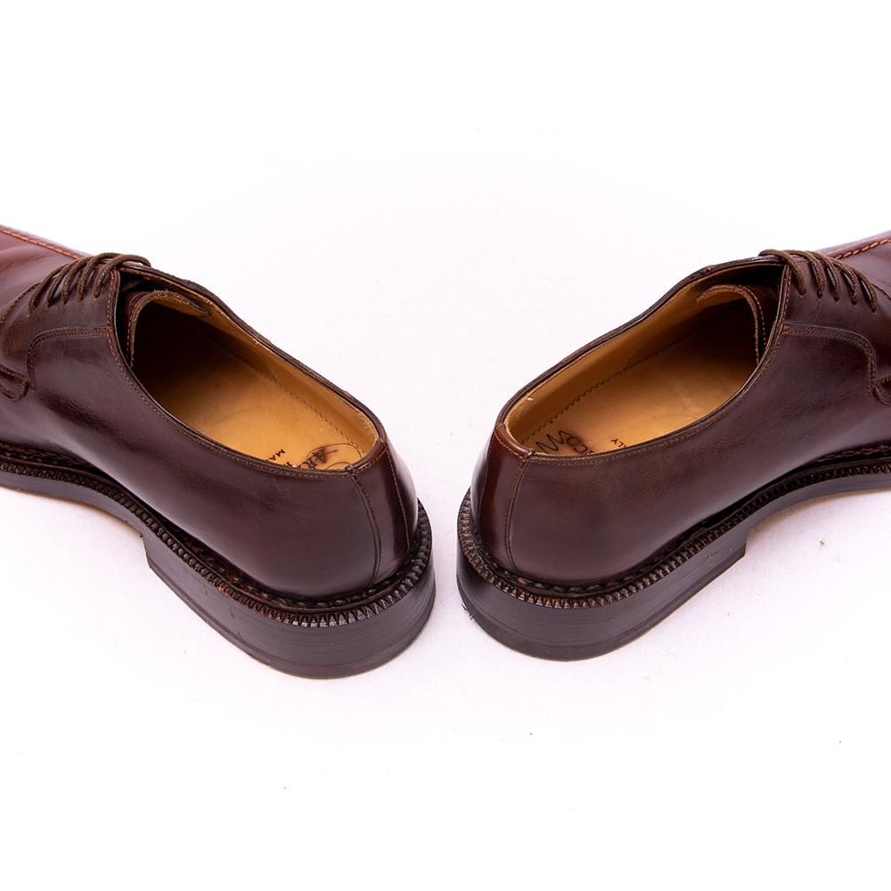 【美品】　サントーニ　キャップトゥ　UK6 1/2 ブラウン サントーニ Uチップ ダークブラウン ノルベジェーゼ製法ARISTOCRATICO