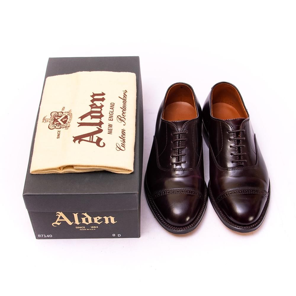オールデン Alden コードバン「9015」 ハンプトンラスト　サイズ7D オールデン 9015 パンチドキャップ コードバン バーガンディ