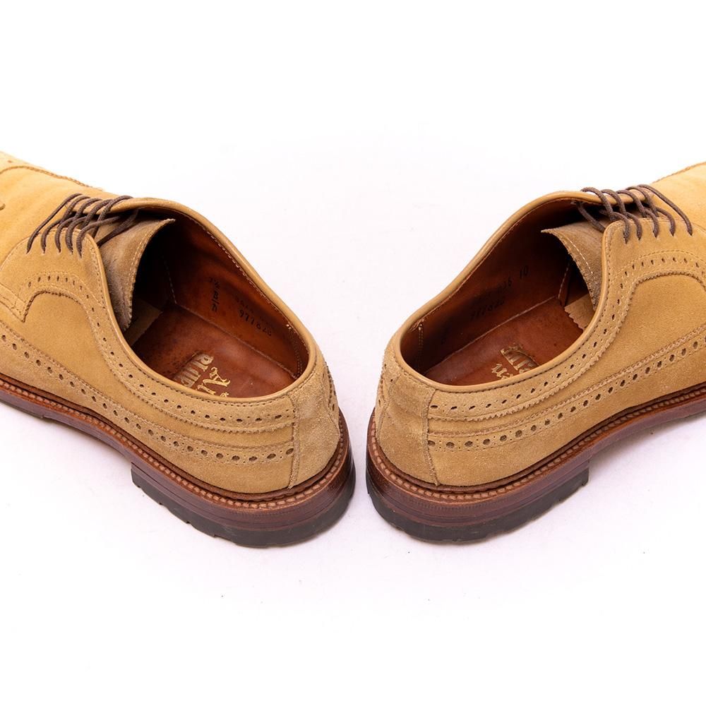 極美品Alden×BLUE BLUE別注97782スエードロングウイング8木型付 極美品Alden×BLUE BLUE別注97782スエードロングウイング8木型付