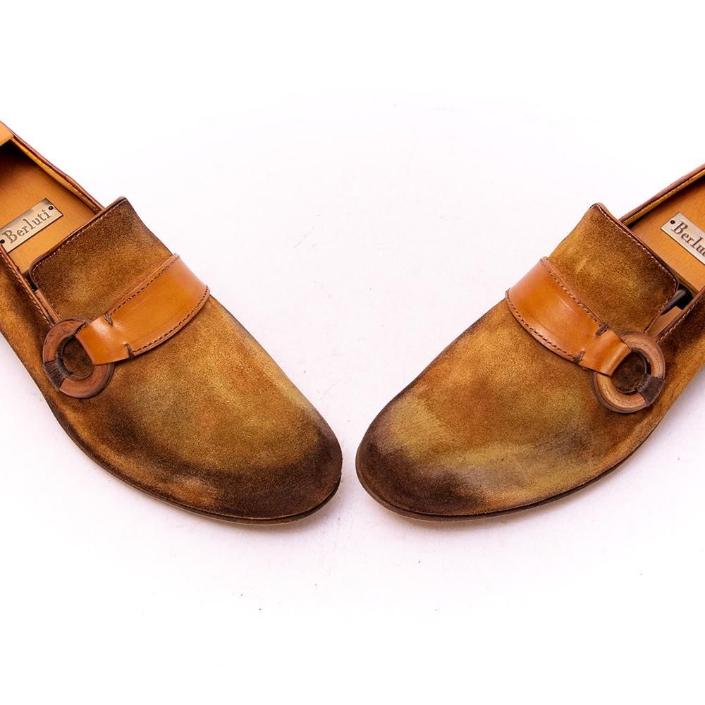 コ*ー様 Berluti ベルルッティ スワールトゥ パテーヌ スエード ローフ コ*ー様 Berluti ベルルッティ スワールトゥ パテーヌ スエード