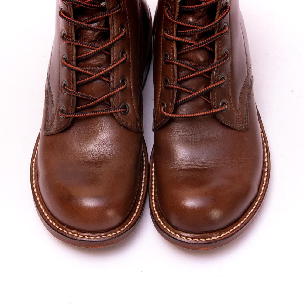 ホワイツ セミドレス レースアップブーツ プレーントゥ ブラウン