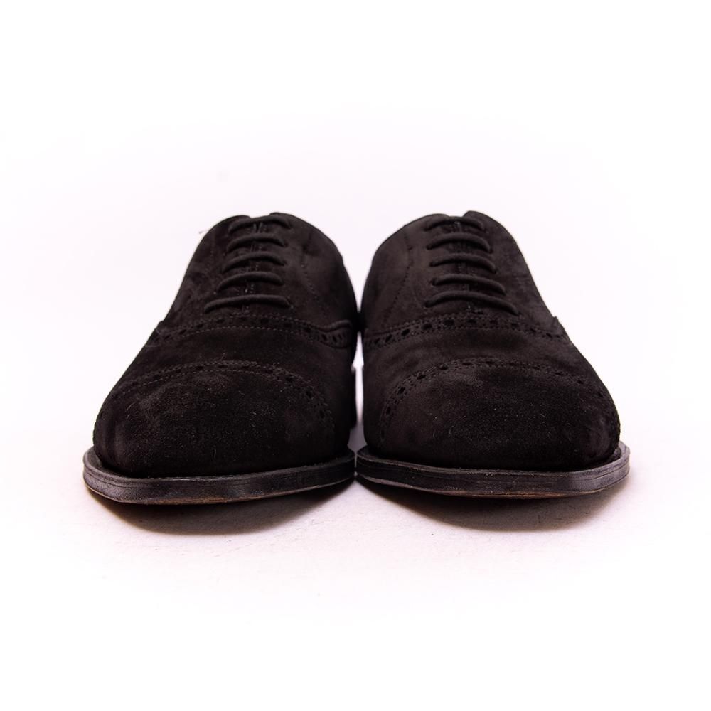 ジョンロブ　JOHN LOBB （6.5） 革靴　デッキシューズ　スウェード　黒 John Lobb ジョンロブ 革靴 HENFORD メンズ8ハーフ ブラック
