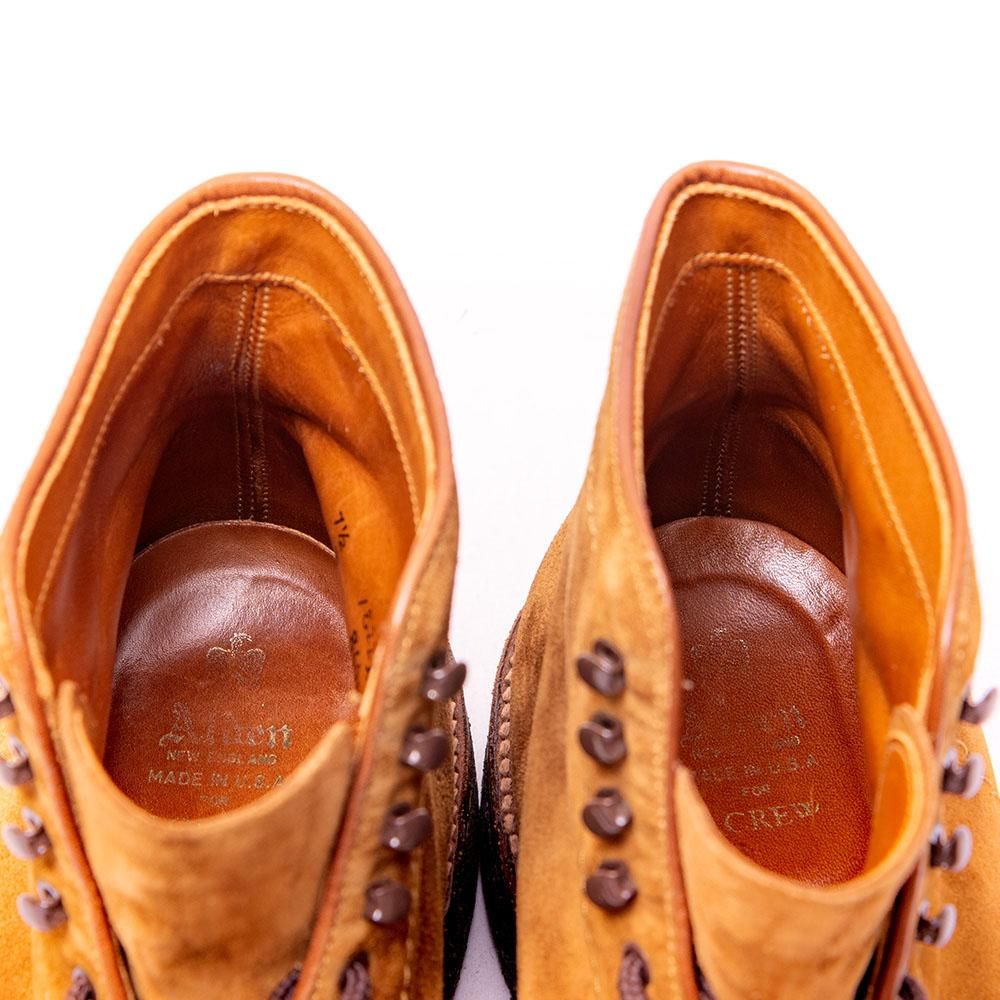 オールデン 86040H レースアップブーツ プレーントゥ ブラウンスエード